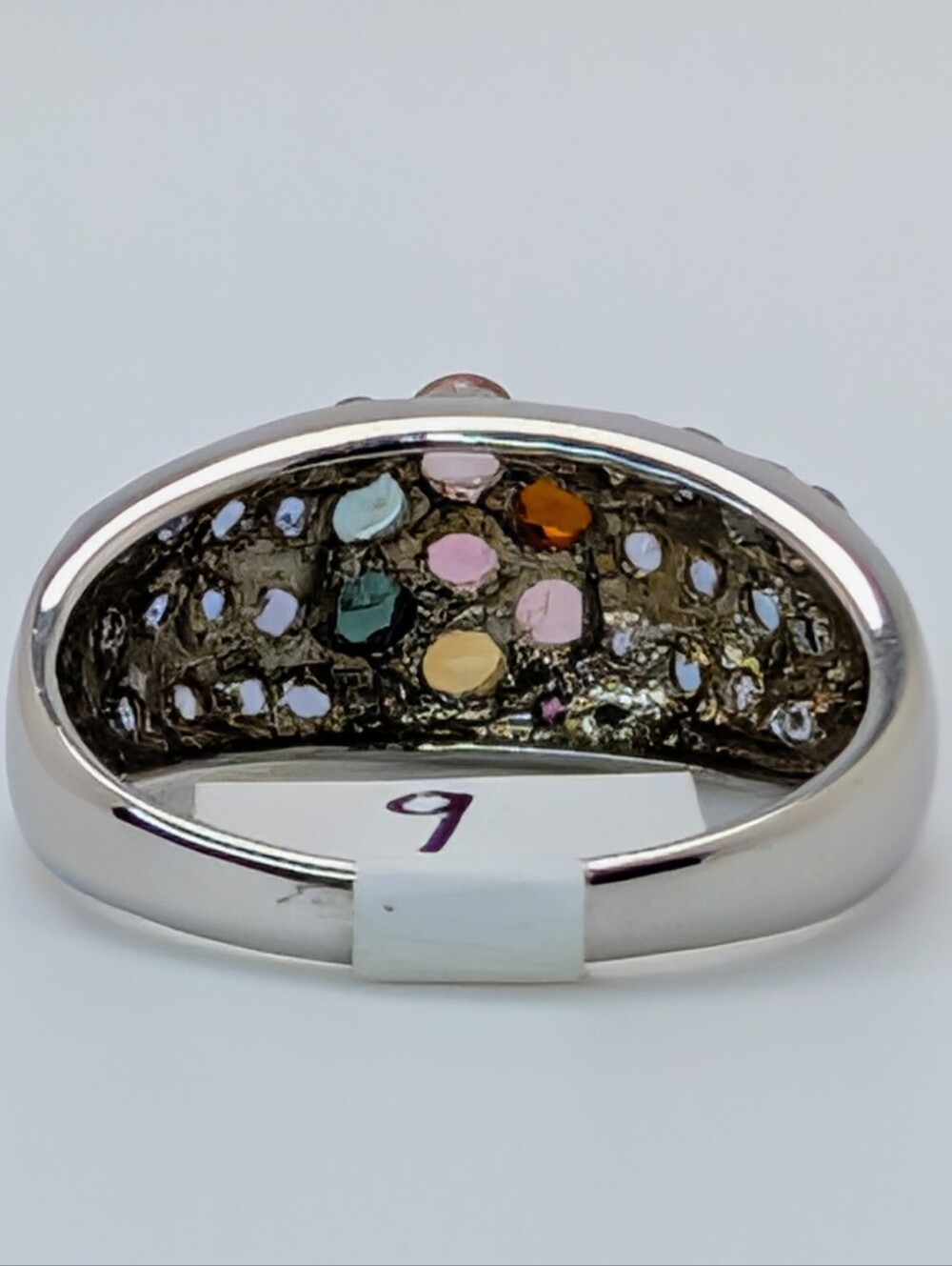 Tourmaline & Tanzanite S925 Sterling Silver Gemstone Ring Size 9 - Picture 4 of 6